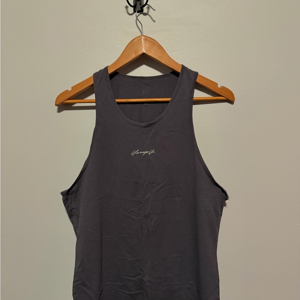 YoungLA Men’s Racerback Tank Top - Charcoal Gray